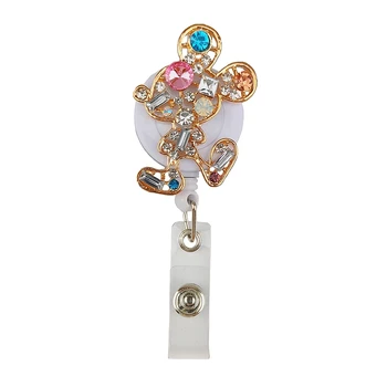 

10pcs/lot Hot Sale Animal Mouse Retractable Reel ID Badge Holder for Nurse Student Accessory