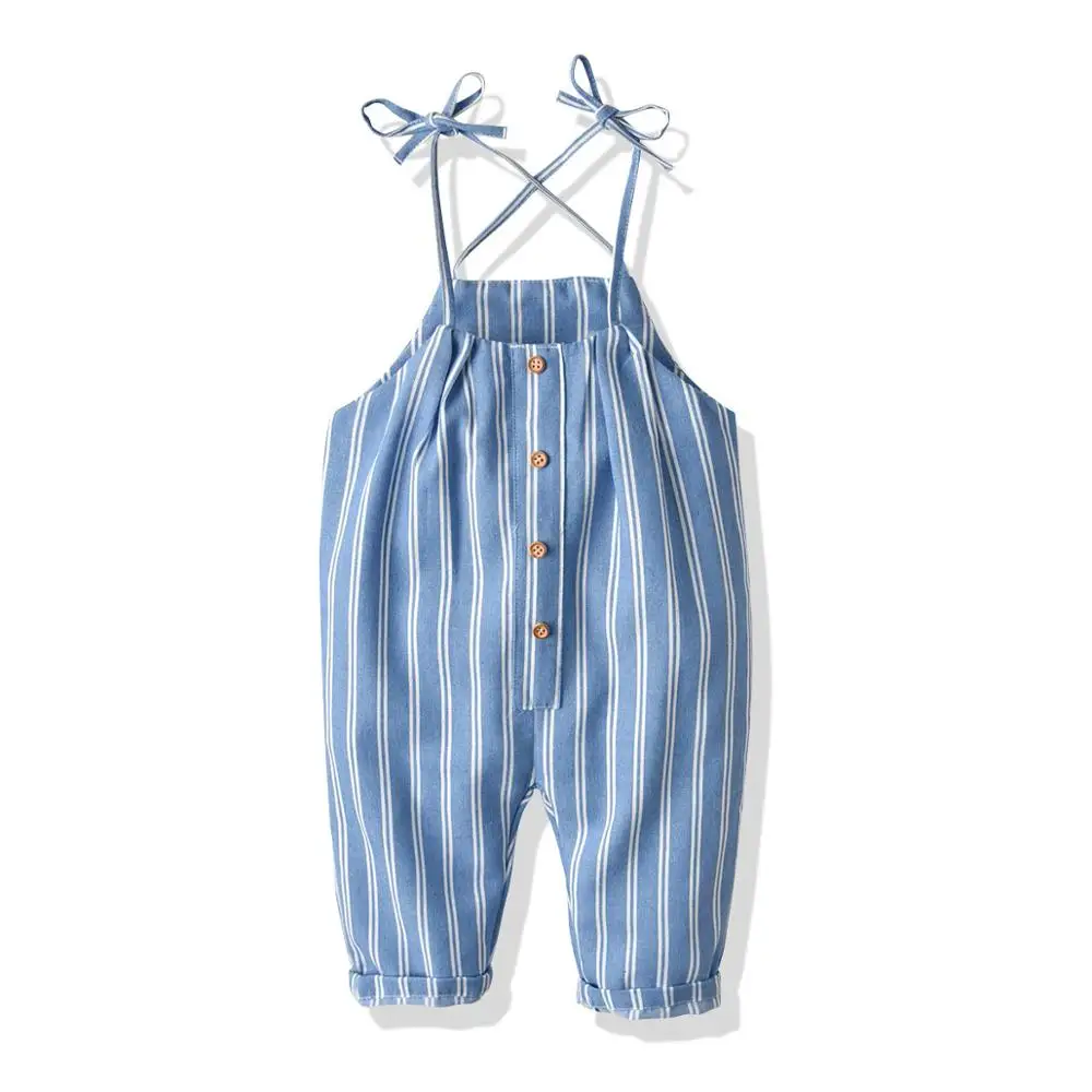 

Children's Suspenders Summer Simple Children's Overalls Kids Bib Short Baby Striped Jumpsuit Boys Girls Trousers