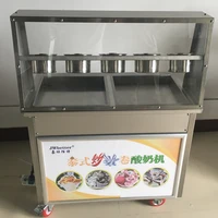 New Commercial Ice Cream Roll Machine Deep 2.5cm Thailand Fry Ice Cream Roll Machine Rolled Fried Ice Cream Machine 2