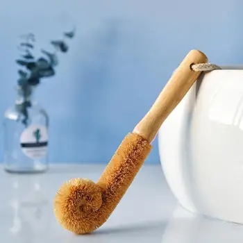 

Cleaning Kitchen Bended Coconut Coir Brush Bottle Cup Cleaner Washing Tool
