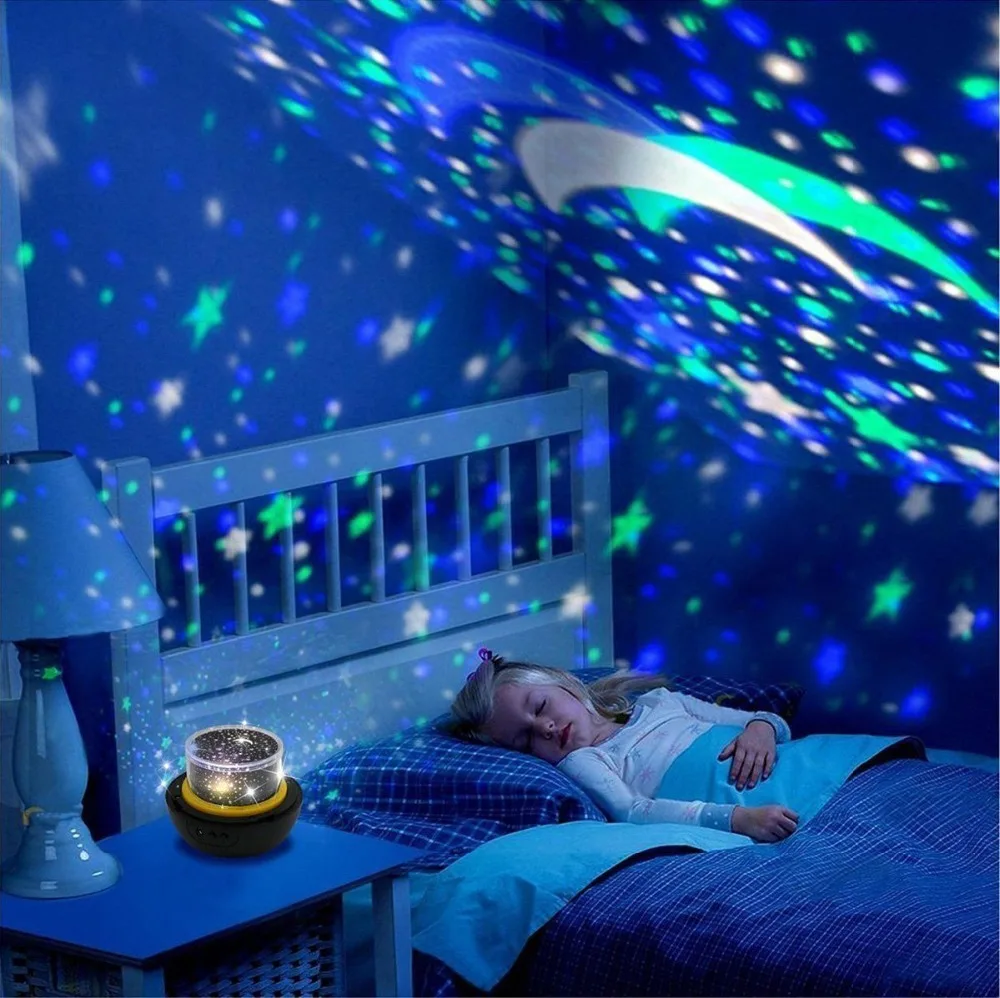 DC 5V светодиодный Космос Луна красочные мастер звездного неба Универсальный Ночной светильник 3D звездное небо Magic Star Moon планета украшения для детской комнаты