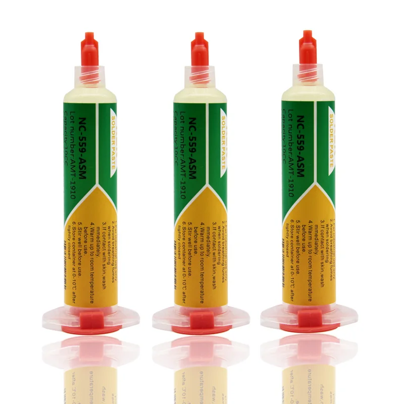 NC-559-ASM Solder Flux 100% Original BGA PCB No-Clean 10cc Welding Paste simple welding rods