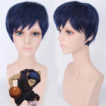 

Kuroko no Basuke Aomine Daiki Dark Blue Short Wig Cosplay Costume Kuroko's Basketball Heat Resistant Synthetic Hair Men Wigs
