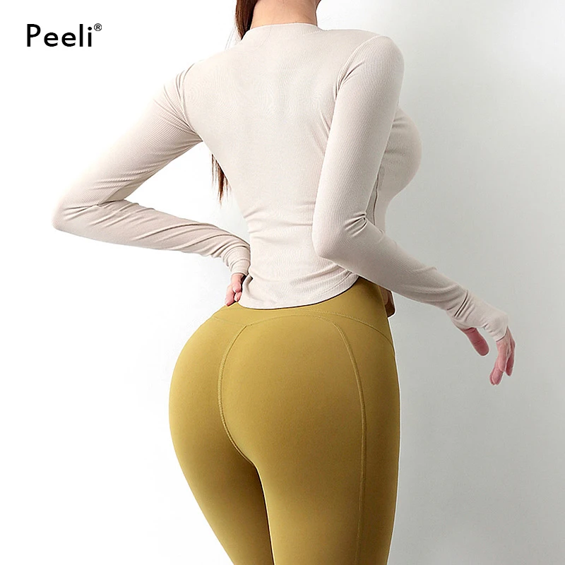 Sports T Shirt Yoga Top Sports Shirt Women Solid High Elastic
