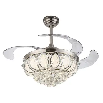 

YEELED Light 42" Retractable Ceiling fans with Lights and Remote control 3 Colors Light for Living Room Bedroom Dining Room Lamp