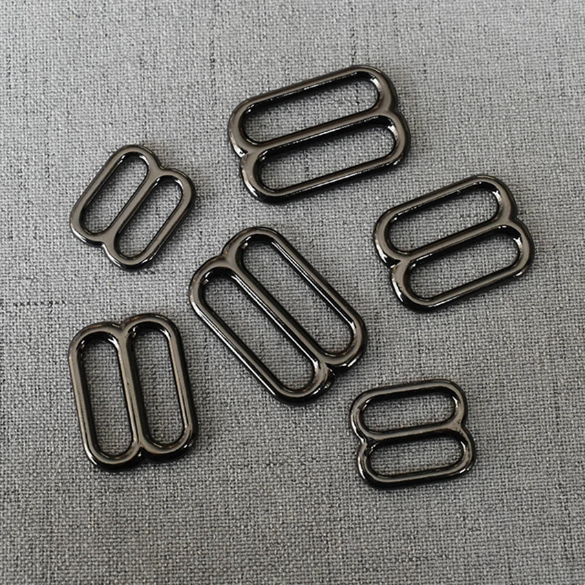 

100 Pcs/Lot 15mm 20mm 25mm Metal Adjuster Slider Clasp Bag Handbag Cat Dog Collar Sewing Accessories Purse Straps Belt Buckle