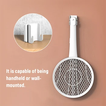 

3800V Electric Mosquito Swatter Killer 3 Layer 2 in 1 Rechargeable Mosquito Racket Insect Bug Zapper Indoor Outdoor Pest Control