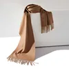 100% Cashmere Scarf Women Luxury brand  Pashmina Unisex Men Solid Color Warm Autumn Winter Thick Real Soft Long Cashmere scarves 5