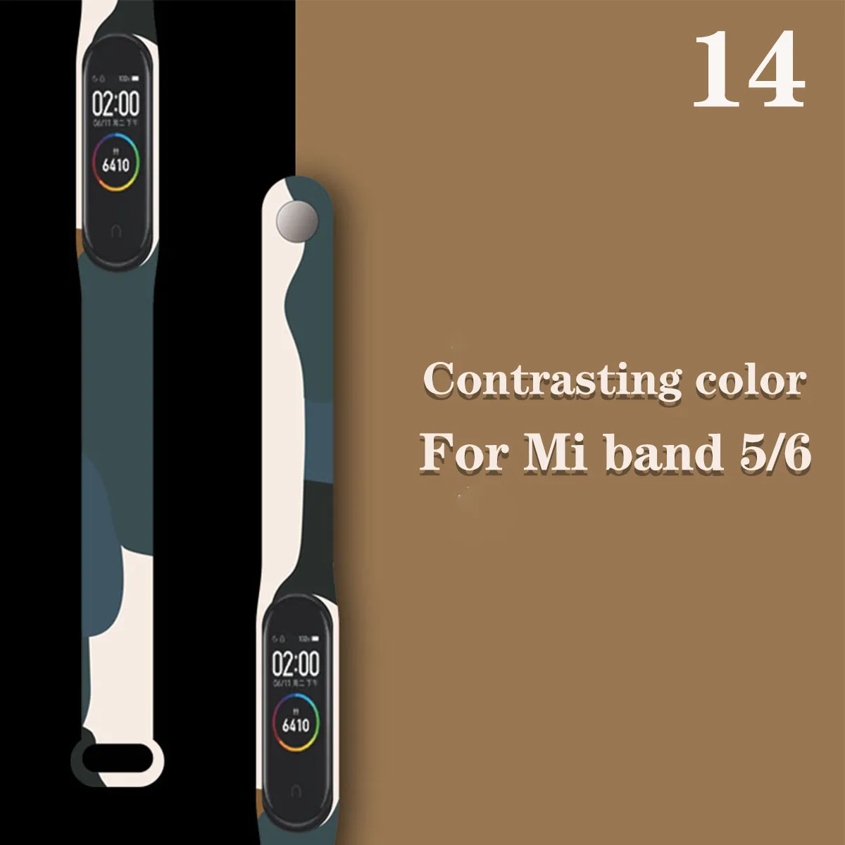 Silicone Bracelet For Xiaomi Mi Band 6453 Sport Wristband Mi Band 5 6 Replacement Straps for Waterproof Print Smart Watch Strap