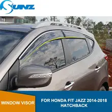 Дым боковое окно дефлекторы дождь охранники для Honda FIT JAZZ хэтчбек дождь козырек защита от ветра SUNZ