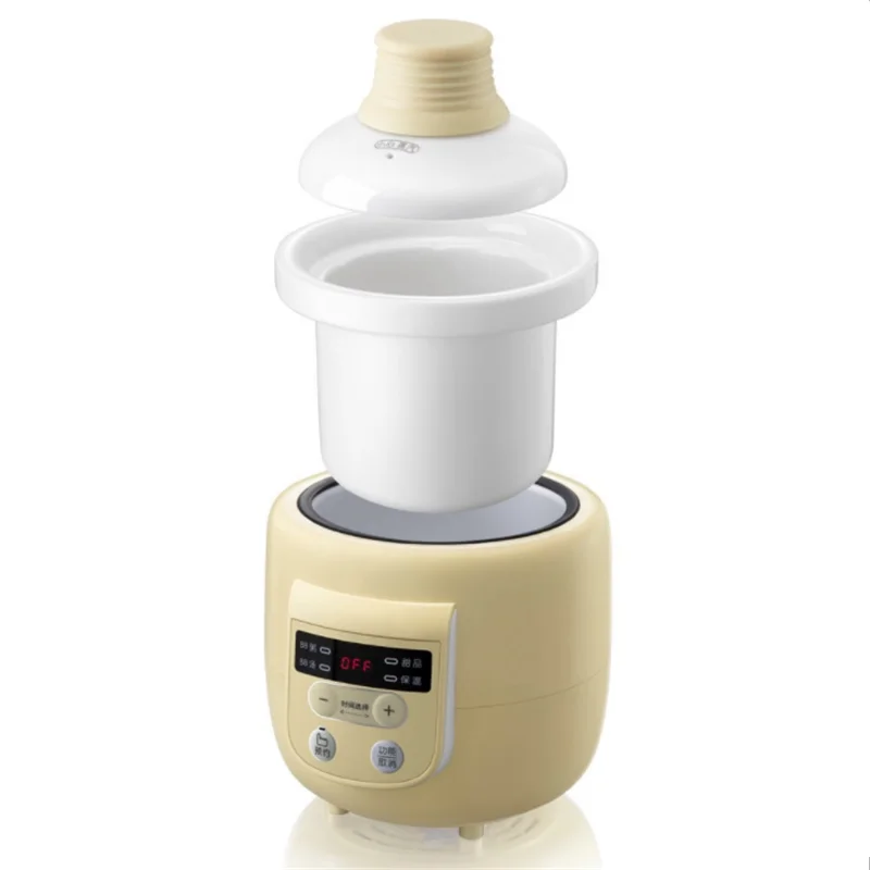 220V 500ML Home Electric Food Slow Stewing Machine Mini Portable Pot Multi Stewing Cooker Ceramic Inner Baby Food Cooker