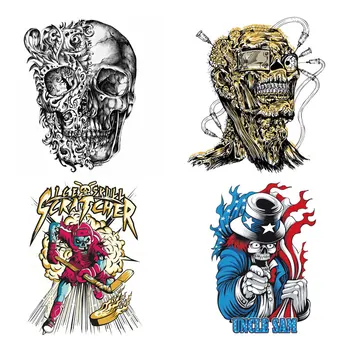 

ZOTOONE Skull stickers for iron transfer clothes DIY accessory t-shirt dresses washable heat transfer