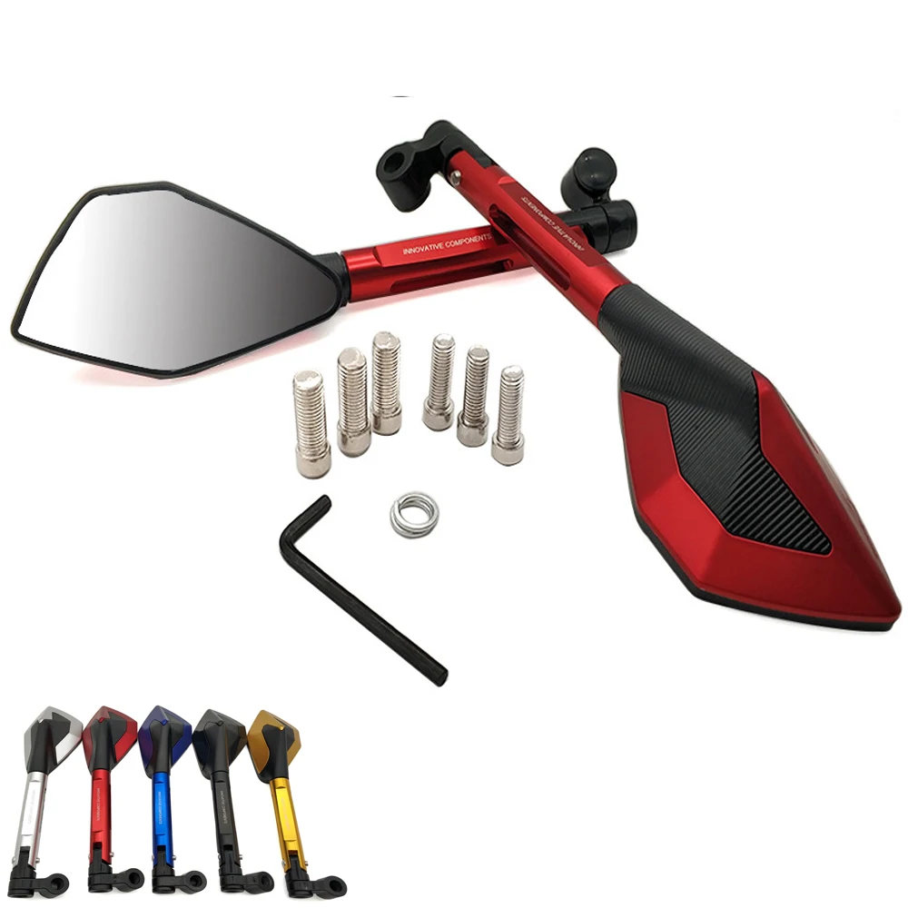 

Universal Motorcycle Aluminum Rear View Handle Bar End Side Rearview Mirrors For Suzuki GS550M GSX1100F GSX600 600 750 Katana