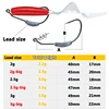 Exposed Lead Jig Head Barbed Lead Hook 2g 2.5g 3g 5g 7g Offset Fishing Hook Fish Hooks Fit for Texas Rigs Fishing Tackle ► Photo 2/6