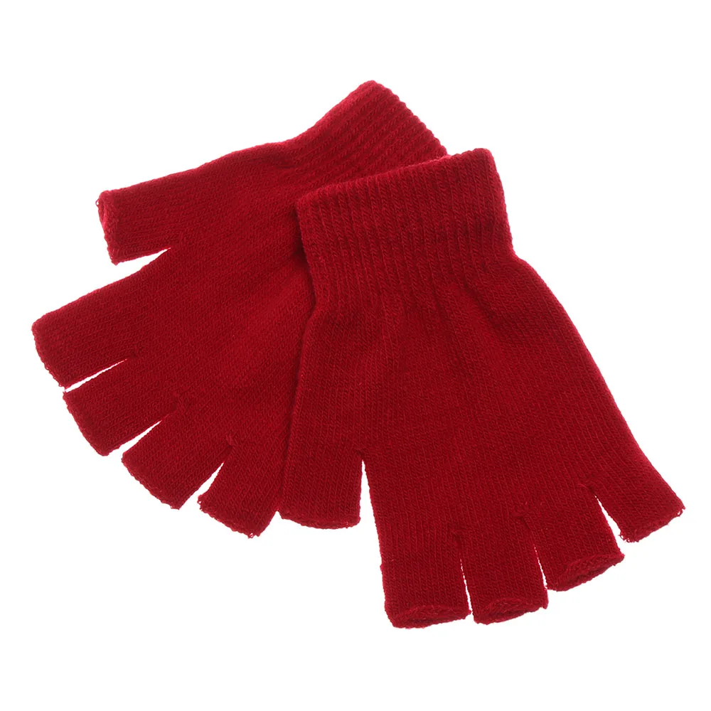 Перчатки без пальцев теплые вязаные перчатки 1 пара|glove animals|gloves tvmittens pink |