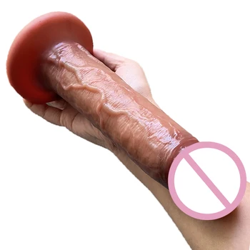 Sex toys Skin Feeling Realistic Penis Soft Penis Sex Intimate Toys Double-layer Silicone Suction Cup dildos for Women's dildo 1