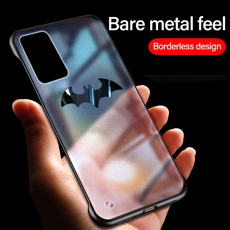 

Ultra-thin Magnetic Metal Batman Matte PC Phone Case For Huawei P40 P30 P20 Lite Mate 30 20 X 10 Honor Soft Silicone Cover Coque