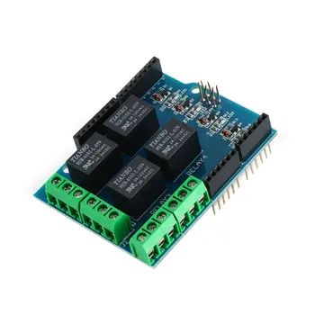 

4 Channel 5V Shield Interfaces Relay Module Control Board Relay Expansion Board For Arduino Uno R3 Mega 2560