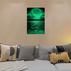 Новая светящаяся Луна 3D Наклейка на стену для детской комнаты, гостиной, спальни декорация Переводные картинки для дома светится в темноте