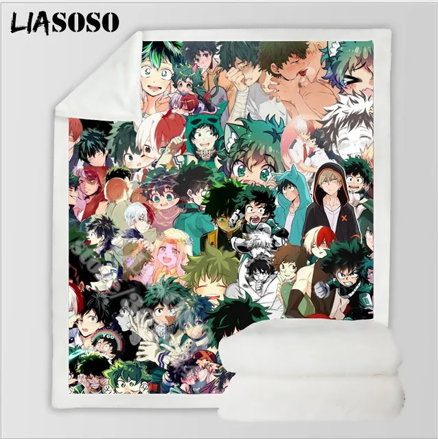 My Hero Academia Blanket 3D Print Anime Adult Fleece Quilt Teens Travel Sofa Keep Warm Child Throw Plush Blankets Bedspread B13 1
