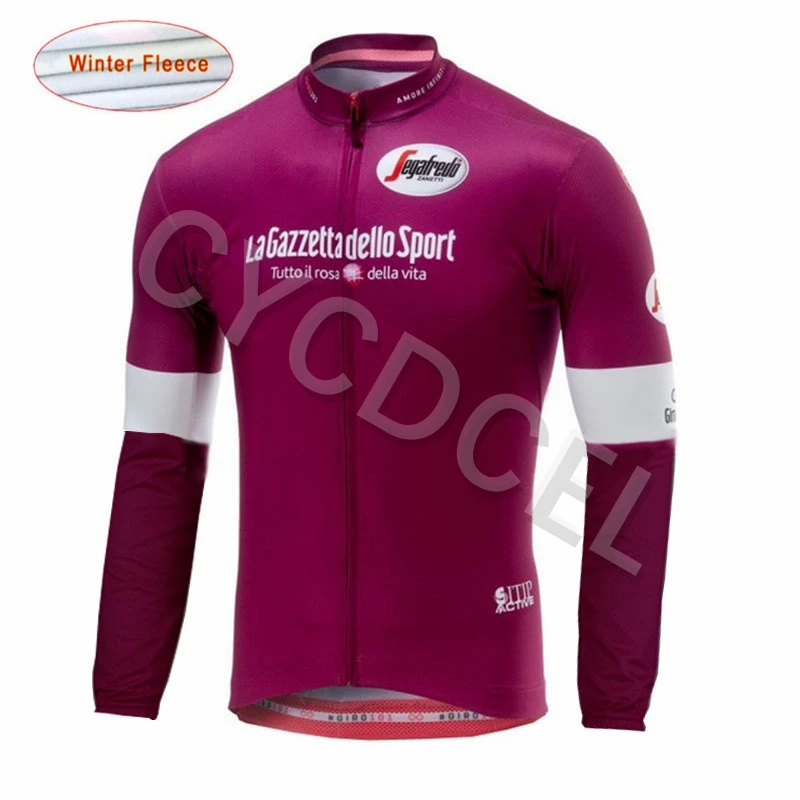 No.5 Tour de Italy, Майки для велоспорта, pro team, с длинным рукавом, зимние, термальные, флисовые, MTB, одежда для велоспорта, одежда для велоспорта, Майо, Ropa Ciclismo - Цвет: No.5