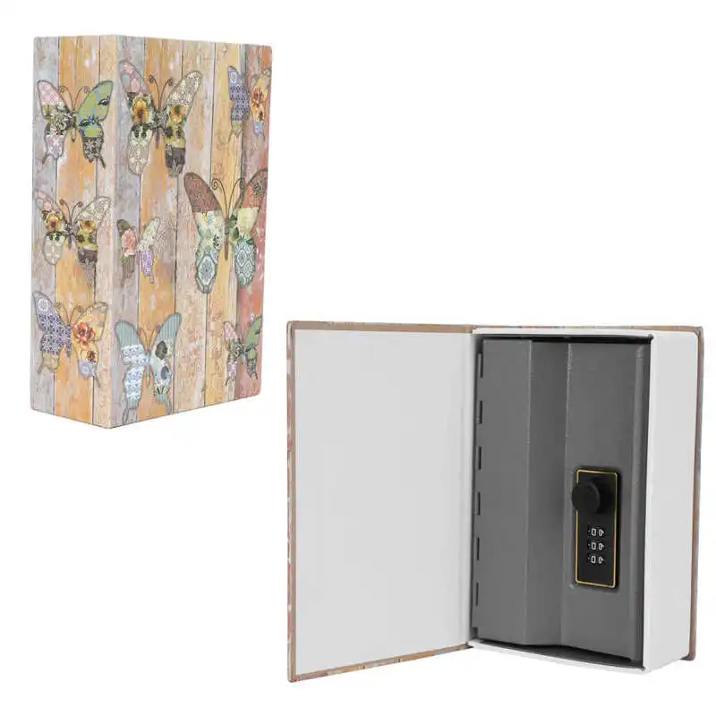 Mini caja de almacenamiento segura de simulación de libro para el hogar, caja de seguridad para joyas, dinero en efectivo, simulación de libro, nueva moda, 18,2x11,8x5,7 cm