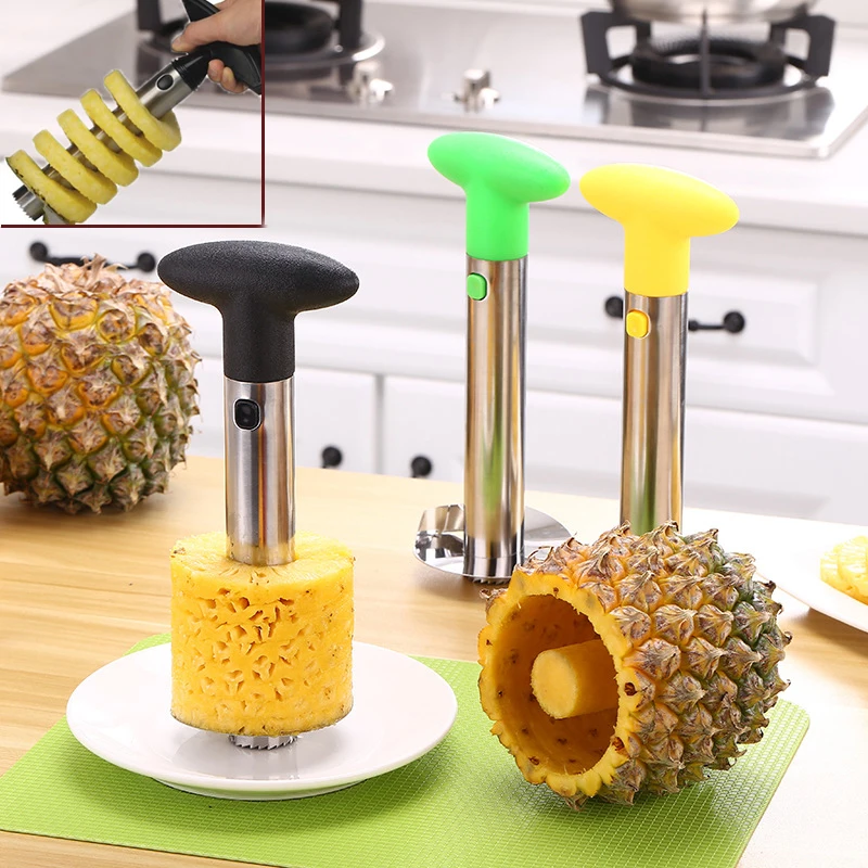1pc Stainless Steel Pineapple Peeler Pineapple Cutter Fruit Slicer Denuclear Tools Pit Remover Fruit Tools For Kitchen Utensils