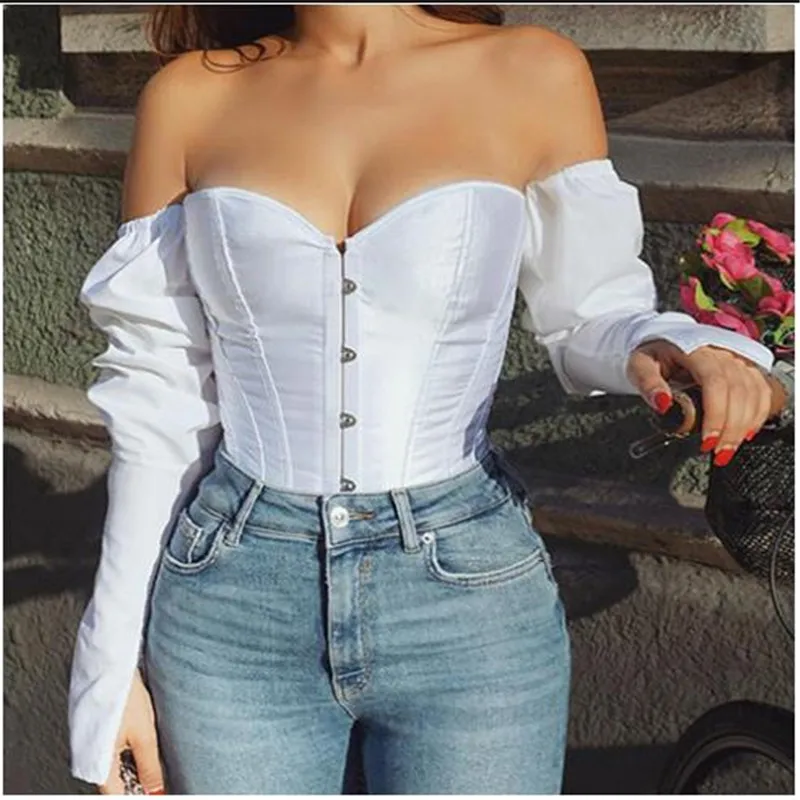 Spring Fall Blouse Women Lady Sexy Off 