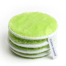 Ленивый макияж спонж для снятия с сумкой 4 шт. тканевые подушечки для удаления полотенец Очищение лица для снятия макияжа пудра слоеный уход за лицом