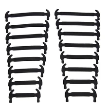 16 взрослых детей черные силиконовые шнурки