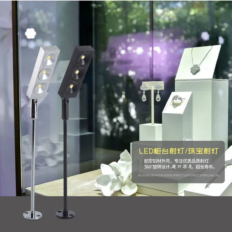 Led Showcase Light 1W 2W 3W  AC85-265V  Adjustable spotlights Exhibition DC12V Led Mini  Jewelry Display Light For Diamond Store outdoor led flood light bulbs