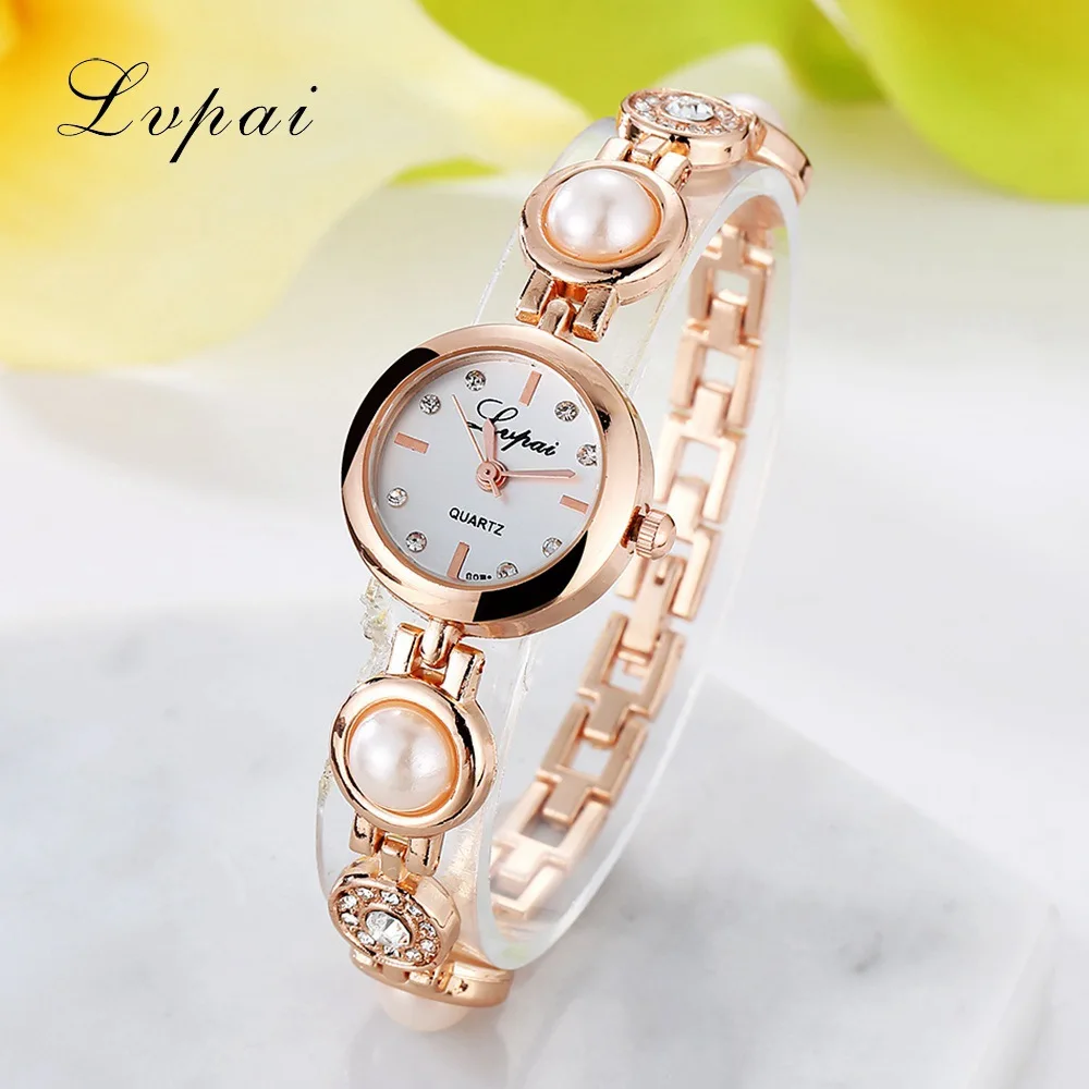 

Lvpai Brand Pearl Women's Watch Hot Selling Korean-style Fashion Diamond Set Bracelet Watch