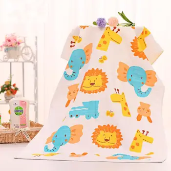 

1PC 60 * 120cm double baby beehive cartoon print large children's bath towel baby bath bathroom supplies