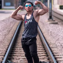 Стильный Спортивный Повседневный впитывающий пот дышащий жилет для мужчин Летний фитнес i-образный тренировочный Базовый Топ Brothers