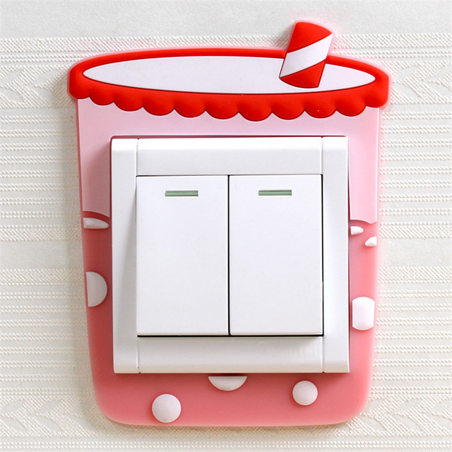 Switch Sticker Glow in Dark Wall Sticker home decor Luminous Switch/Socket Silicone Protect Cover On-Off Decor Sticker