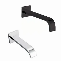 Solid Brass Chrome or black In Wall Mounted shower copper faucet Spout SA033