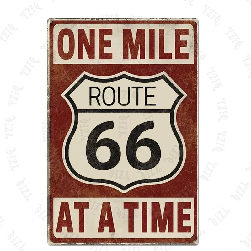 XP-164 Route 66 автомобильные металлические знаки потертый шик табличка металлическая винтажная настенная музыкальная Бар Гараж домашний арт мотоцикл Ремесло Декор 30X20 см XP-78A - Цвет: XP-164