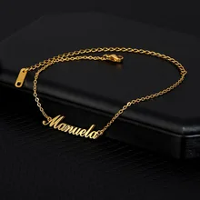 Персонализированные именные женские ножные браслеты, ювелирные изделия для ног ручной работы с любыми буквами, цепочки с буквами, ножные браслеты, подарки на день рождения для девочек и мальчиков