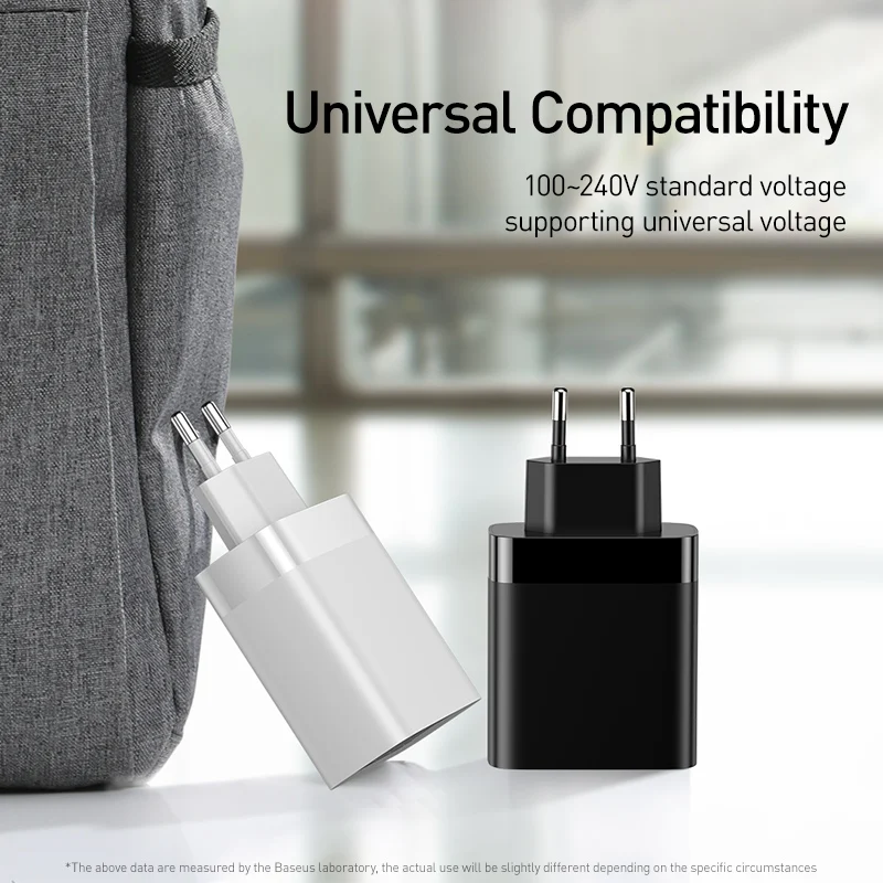 Baseus USB зарядное устройство 6A быстрое адаптер для розеток европейского стандарта