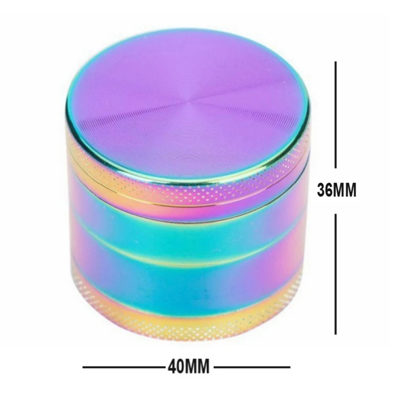 4 Layers Silver Zinc Alloy Herb Grinder Tobacco Spice Grinder Herb Grinder for Smoker As Smoking Accessory