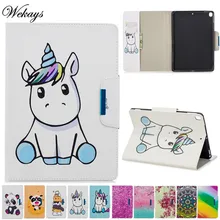 Чехол wekays для нового iPad 10," в виде единорога из мультфильма, кожаный чехол для iPad 10,2 7th поколения A2200 A2198 A2232 крышка чехол