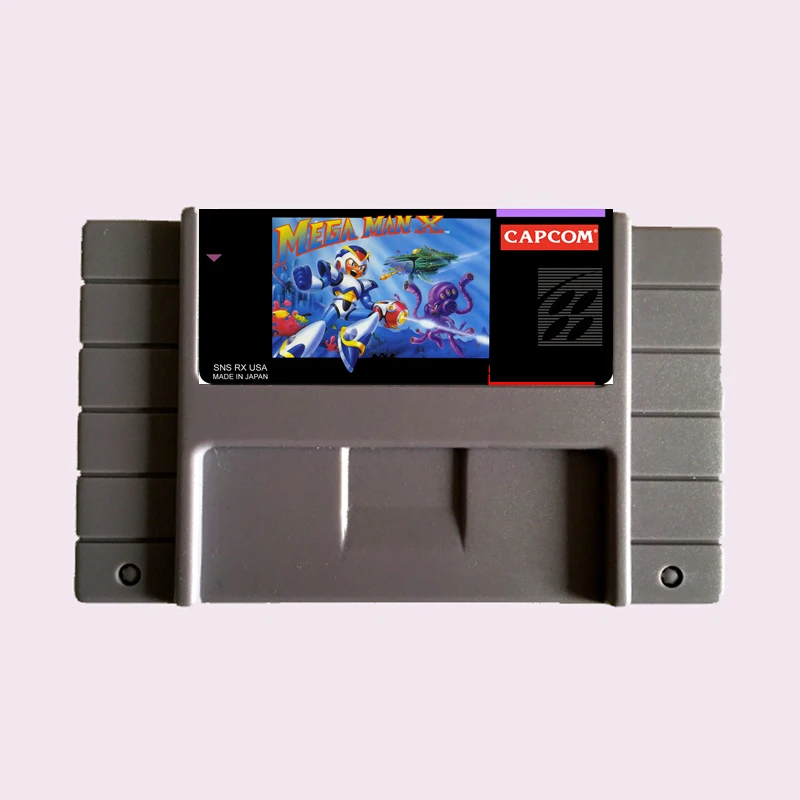 Высококачественная 16-битная игровая карта MEGA MAN X NTSC Big Gray для игровой версии США |