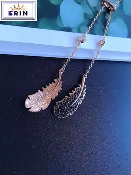 

ERIN High quality SWA black and white feather Fashion Necklace