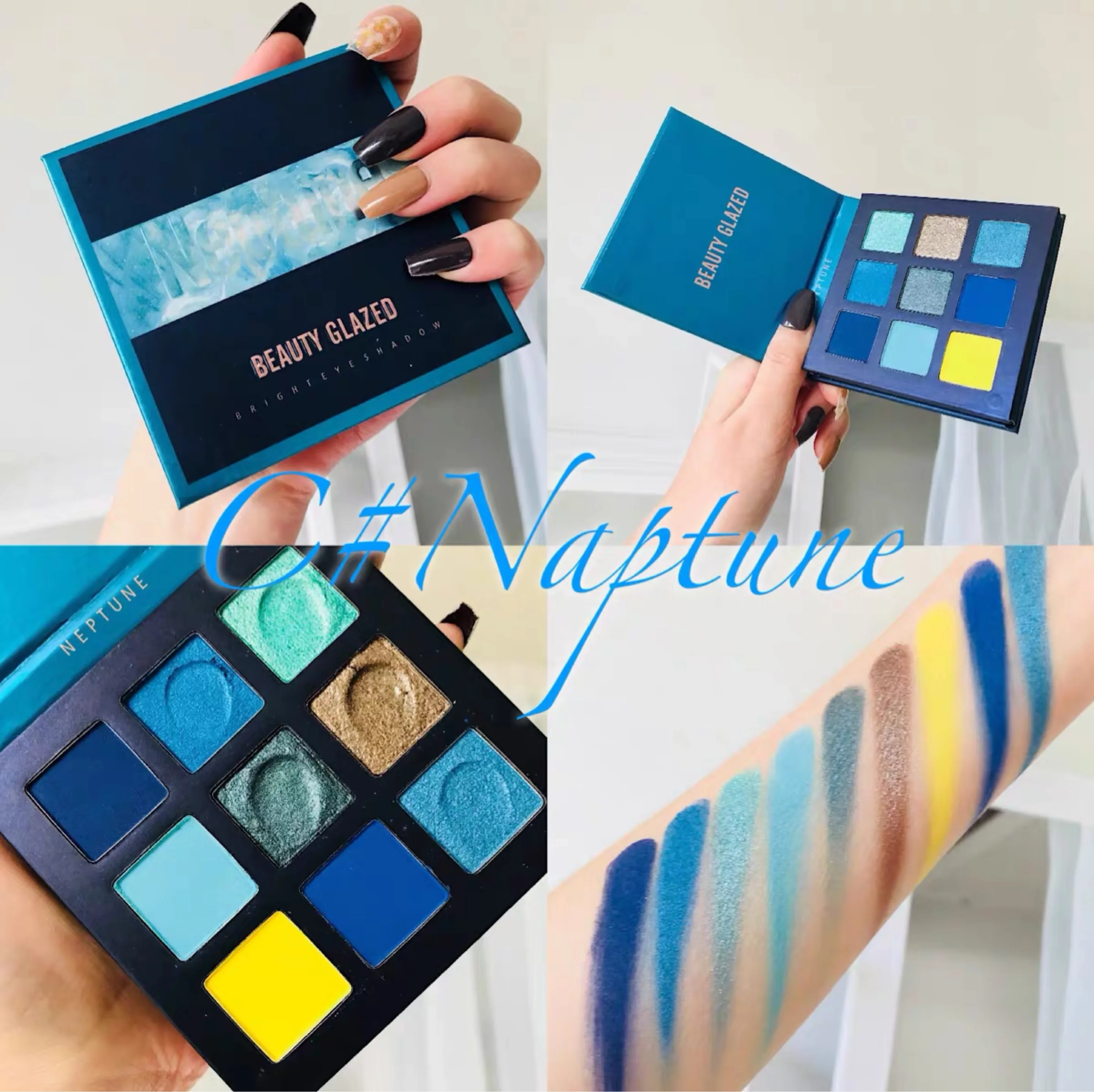 Палетка теней BEAUTY GLAZED для макияжа Шиммер матовые пигменты водостойкие блестящие