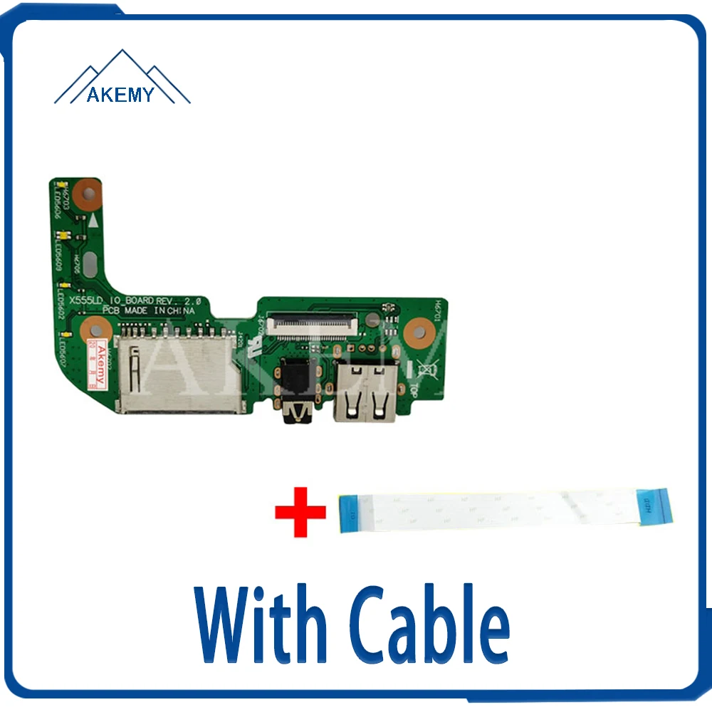 Новый оригинальный с кабелем для For Asus X555 X555L X555LD X555LD_IO USB аудио кард-ридер плата REV: