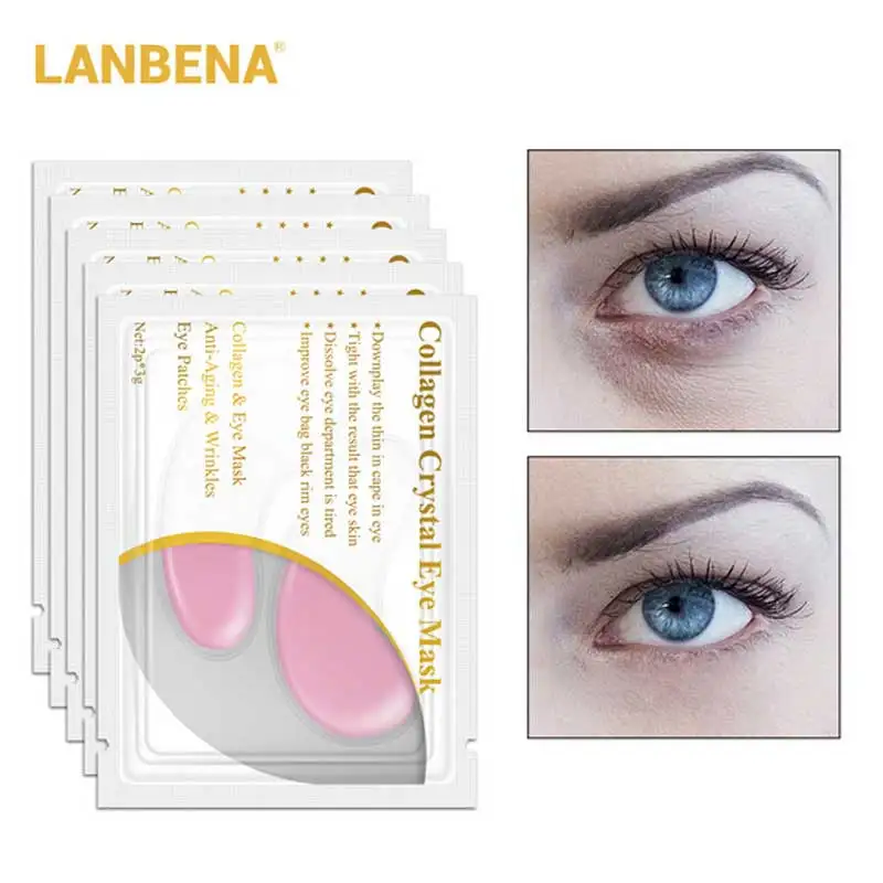 pink 24K Gold Eye маска коллагена, подушечки для глаз против темных кругов под глазами, крем для удаления кругов под глазами и мешков под глазами, увлажняющий уход за кожей - Цвет: pink