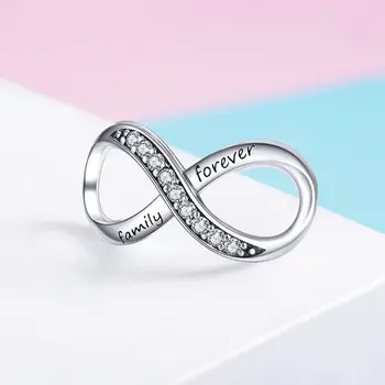 

Qikaola 100% Real 925 Sterling Silver Infinity Symbol Charms Fit Original Qikaola Bracelet Beads DIY Jewelry Gift CMC1146
