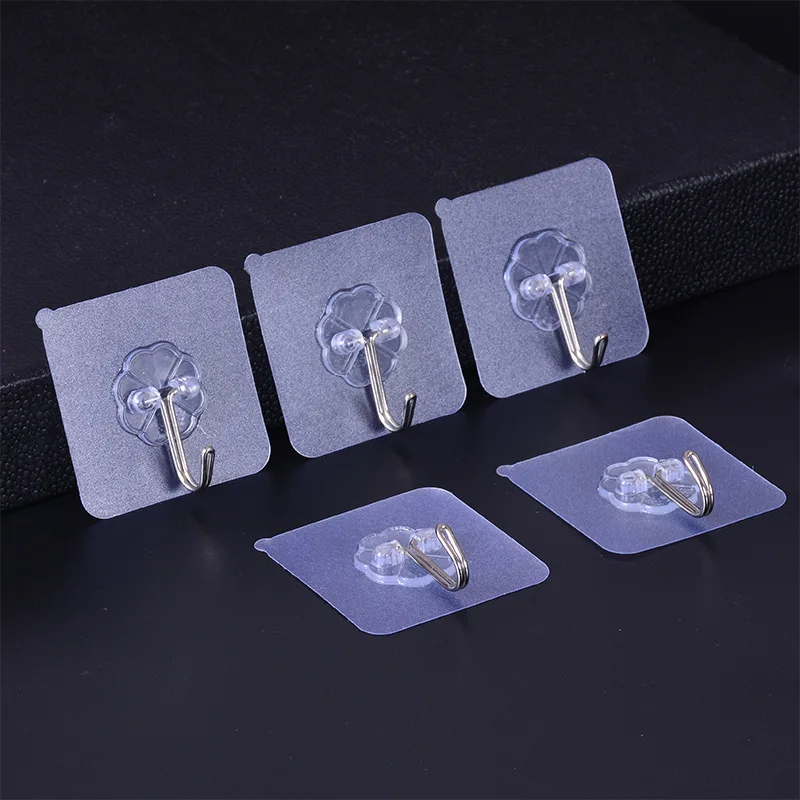 1 Pcs 6x6cm Transparent Strong Self Adhesive Door Wall Hangers Hooks Suction Heavy Load Rack Cup Sucker for Kitchen Accessorie | Дом и сад
