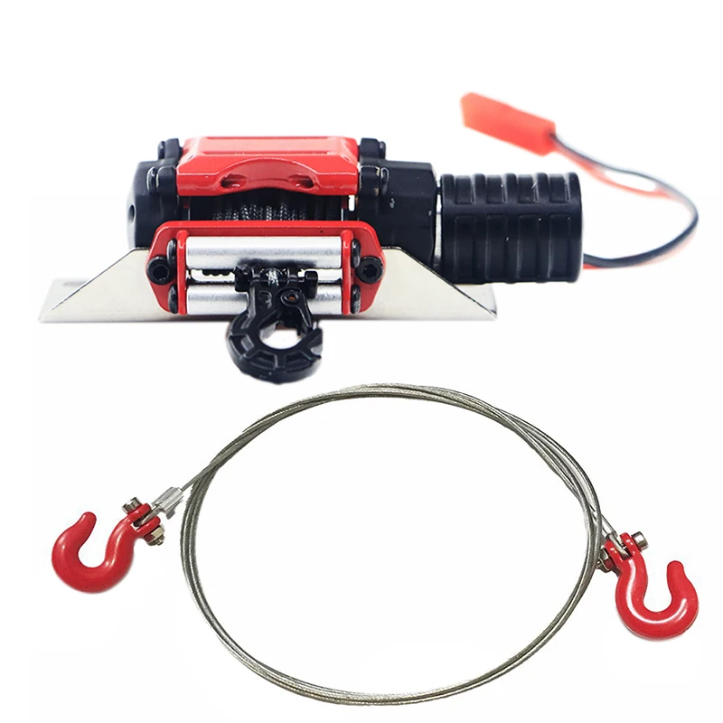 

Metal Steel Wire Automatic Simulation Winch + Wire Rope Set for 1/10 RC Tracked Vehicle Axis SCX10 90046 D90 Traxxas TRX4