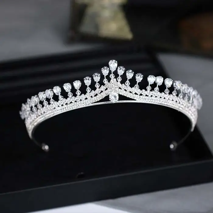 Модный серебряный горный хрусталь кристалл королевская тиара Корона для королевы принцессы невесты свадебные украшения для волос украшение головной убор